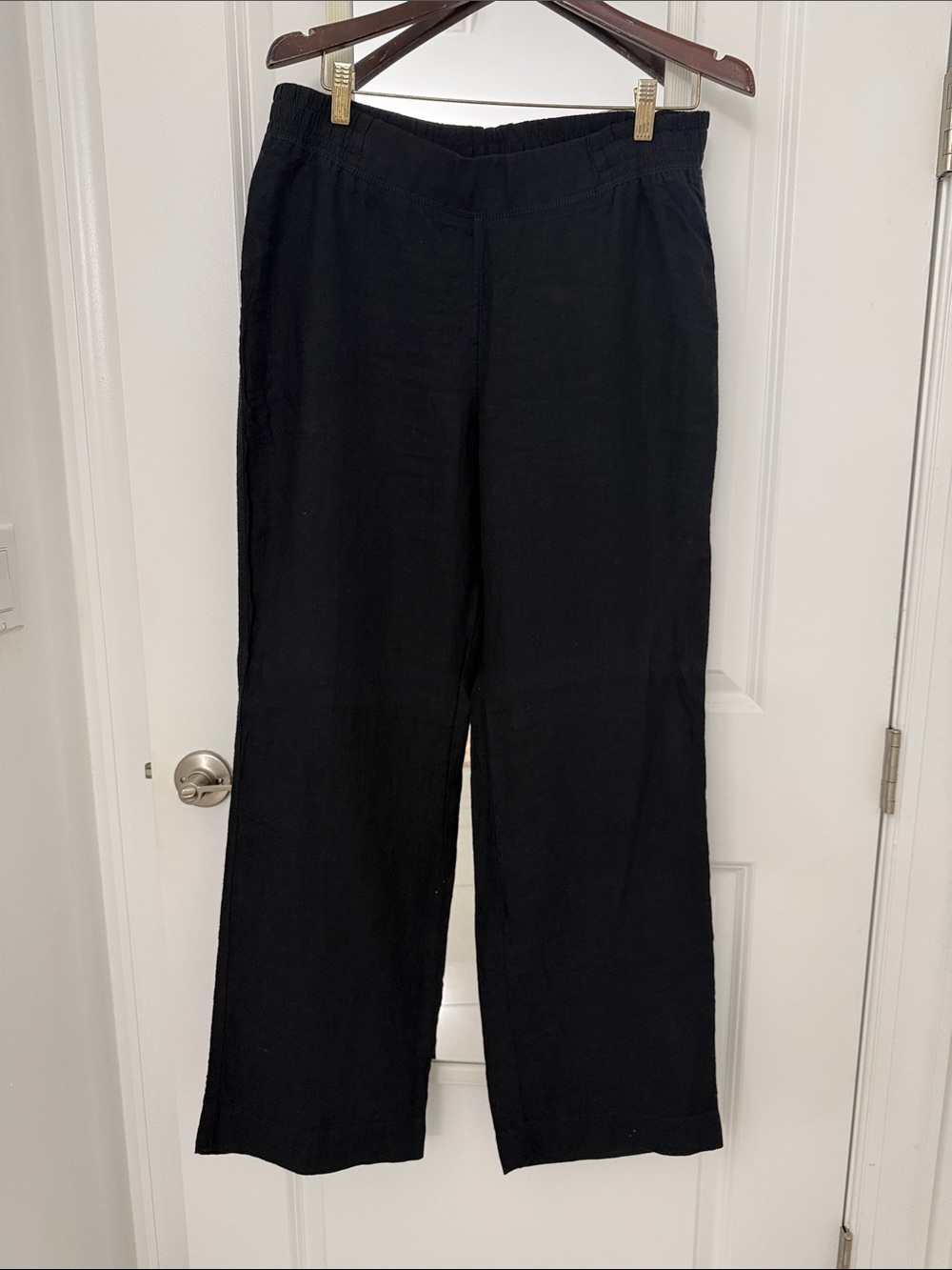 Lilly Pulitzer Black Wide-Leg Linen Blend Pants